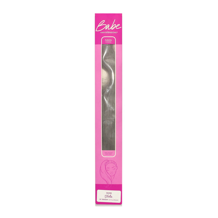 Babe 100% Human Remy Hair Fusion Extensions 20 Pieces Stella Fusion Silver 18" - Overstock Beauty Supply