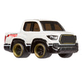 Toyota Tacoma TRD PRO white truck with gold wheel rims on a white background