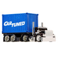 Semi with Blue container on trailer