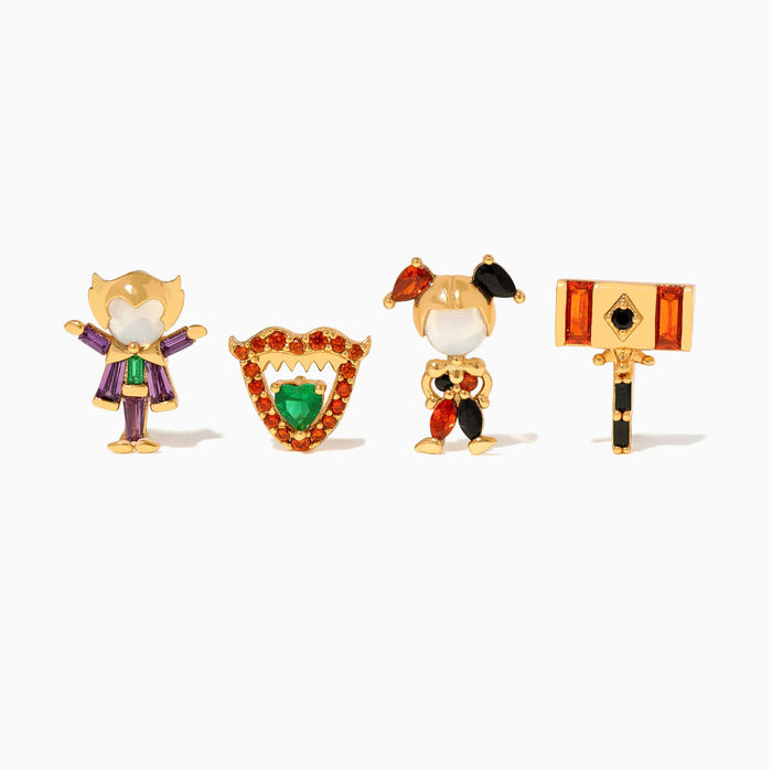 DC The Joker and Harley Quinn Stud Set