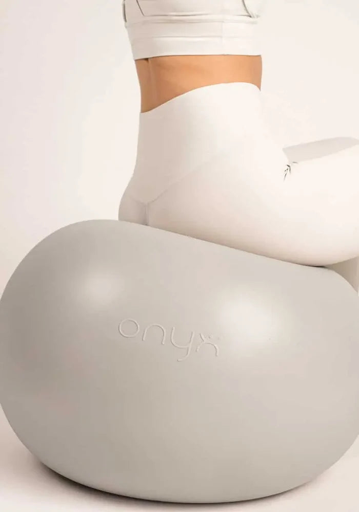 Grey pilates ball