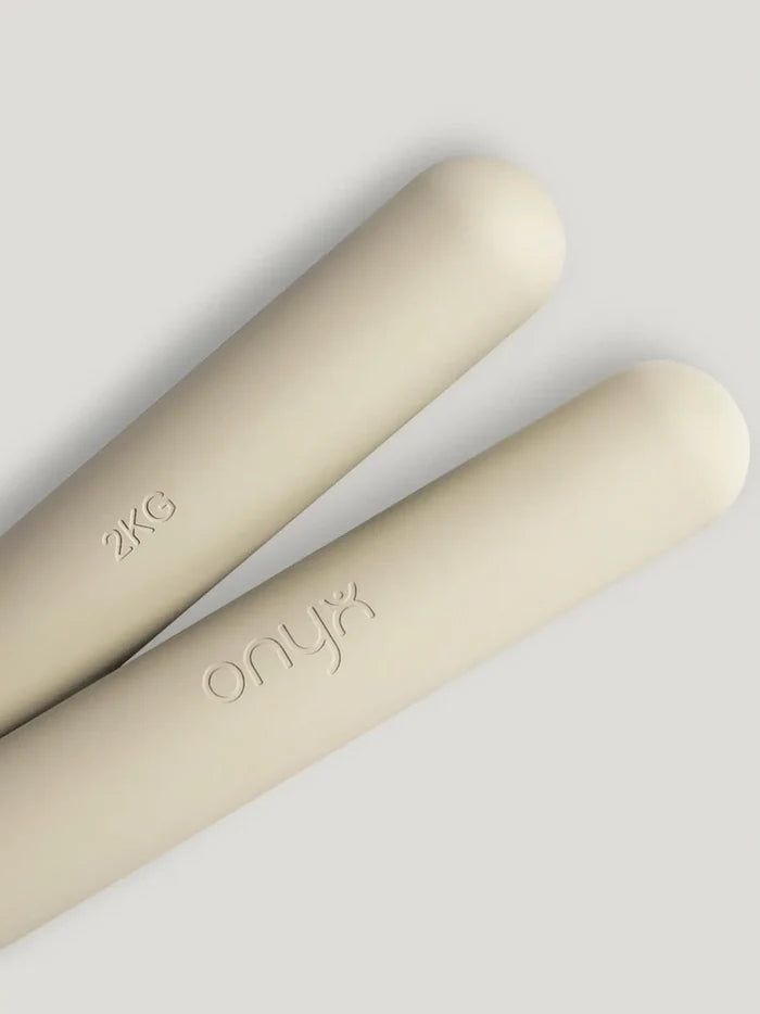 Onyx beige 2kg hand weights