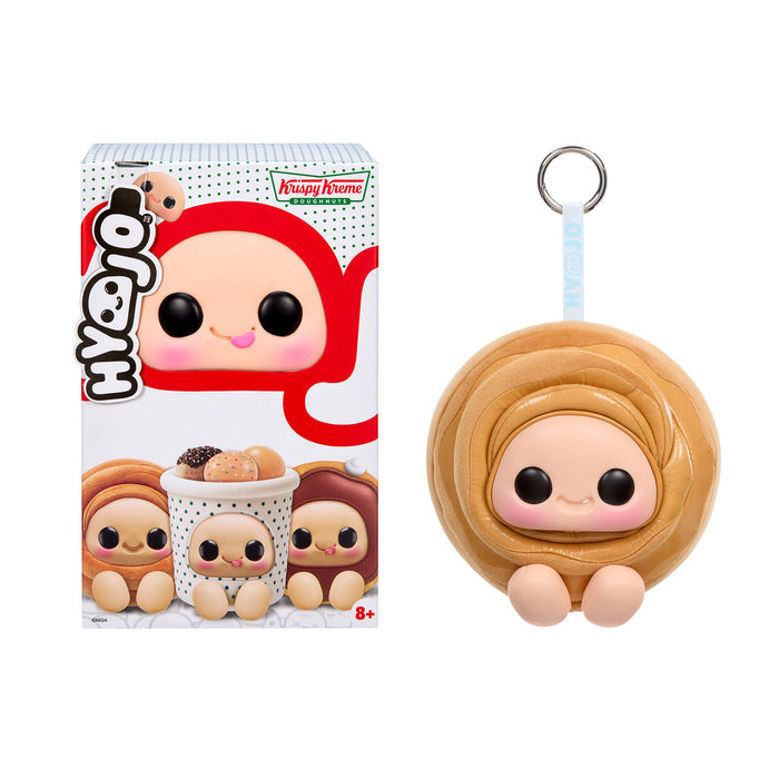 Krispy Kreme donut-shaped keychain with packaging on a white background