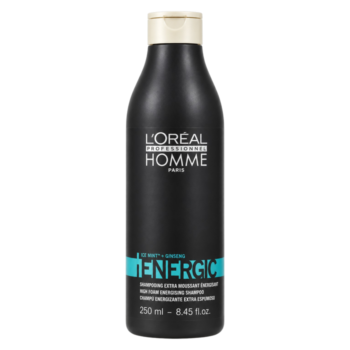 LOREAL Homme Iced Mint + Ginseng Energic Shampoo 8.45 oz