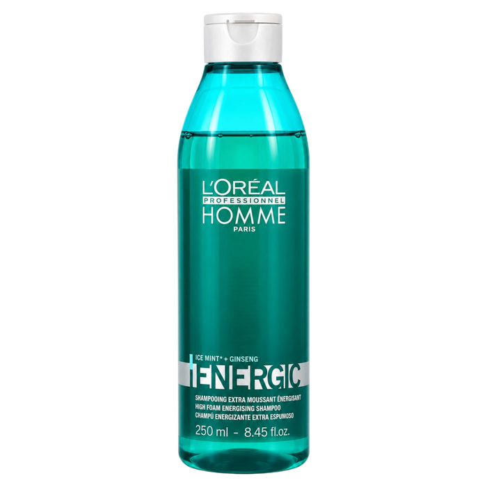LOREAL Homme Iced Mint + Ginseng Energic Shampoo 8.45 oz