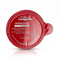 L'Oréal Professionnel Paris Cristaleucptic GlucoMineral injection anti-affadissement for color-treated hair, in a red 15 ml round applicator cap on a white background.