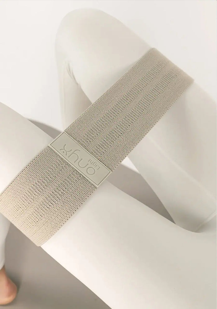 Beige Fabric Resistance Band branded Onyx