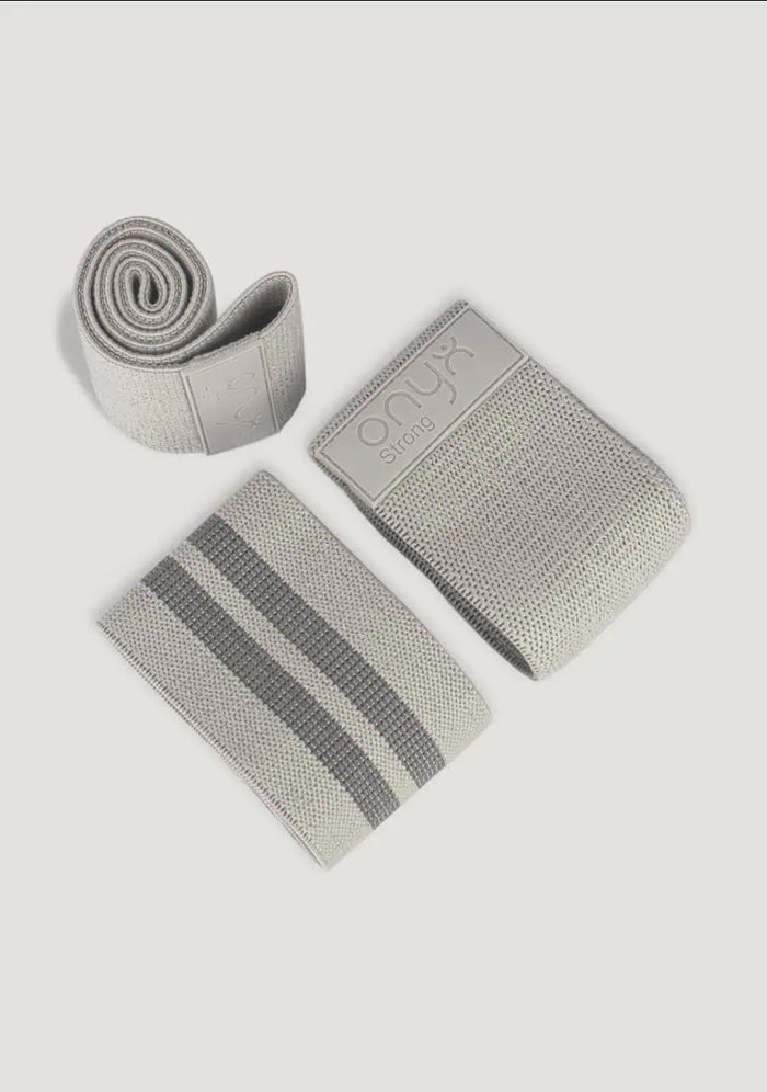 Grey fabric onyx resistance band