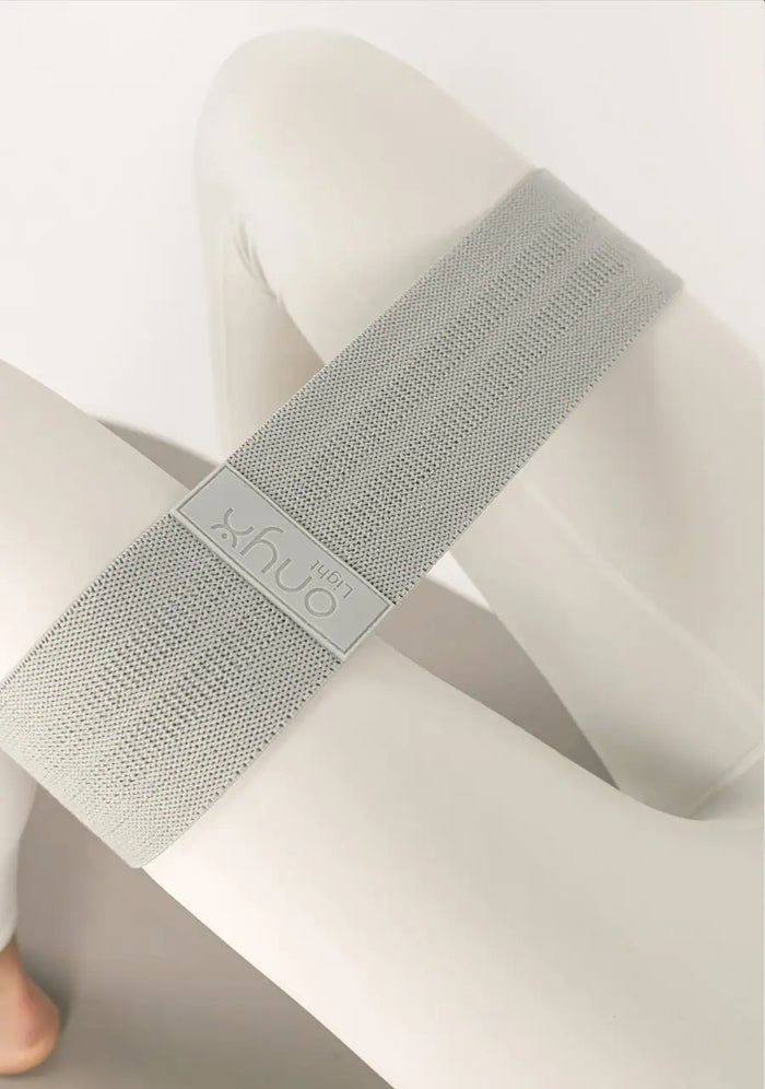 Grey Branded Resistance Band Fabric Onyx