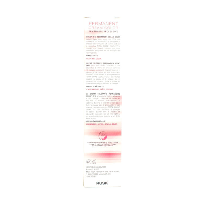 Rusk 10 In 1 Permanent Cream Color Ten Minute Processing 3.4 oz - Overstock Beauty Supply