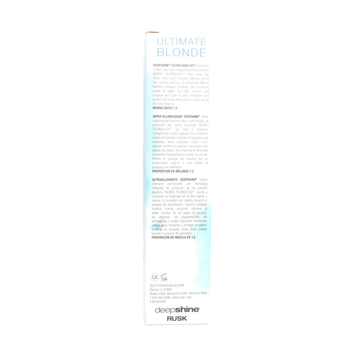 Rusk Deep Shine Ultimate Blonde Ultra Hight Lift Permanent Cream Color 3.4 oz - Overstock Beauty Supply